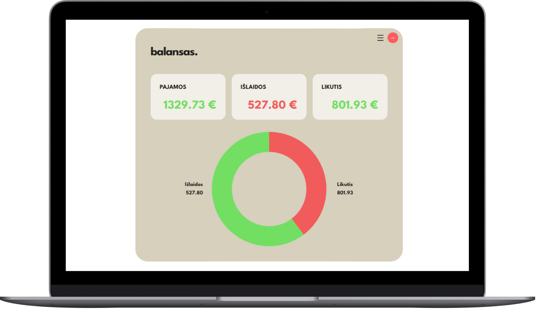 Programėlės peržiūra